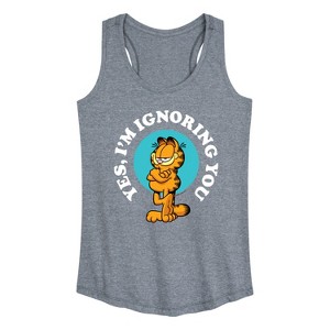 Women's - Garfield - Ignoring You Graphic Racerback Tank - 1 of 4