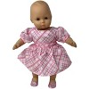Doll Clothes Superstore Handmade Pink Stripe Dress with Matching Shoes for 14–16 Inch Baby Dolls - 2 of 4