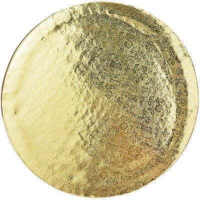Juvale 9.6" Gold Foil Round Cake Boards, Disposable Cake Drum Circles Base