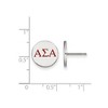 Black Bow Jewelry Sterling Silver Alpha Sigma Alpha Greek Life Stud Earrings - 2 of 3