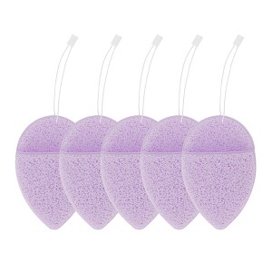 Unique Bargains Teardrop-shaped Compressed Facial Sponge 5 Pcs - 1 of 4