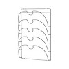 Hastings Home Lid Organizer Space-Saving Wall-Mount Cabinet Rack With 5 Compartments for Pot, Pan, or Skillet Lids - 3 of 4