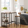 VASAGLE Bar Table with Sturdy Metal Frame, Easy Assembly, Industrial Design, 23.6 x 42.9 x 39.4 inches, Rustic Brown - 2 of 4