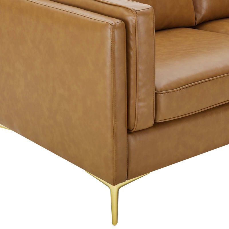 Kaiya Vegan Leather Sofa Tan - Modway, 4 of 10