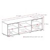 Flat Panel TV Stand for TVs up to 64" Ravenwood Black - CorLiving: Mid-Century Modern, Adjustable Shelves, Cable Management - 4 of 4