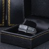 Jewelry Avalanche Black IP Eternity CZ with Titanium Shavings Inlay Pipe Cut Tungsten Carbide Wedding Band, Comfort-fit, 8mm - 4 of 4