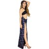 HAPPY BAY Women's Beachwear Summer Bikini Wraps Beach Wrap Sarong Skirt Bathing suit Swimsuit Swim for Swimwear Coverups Women One Size Blue, Leaf - 4 of 4