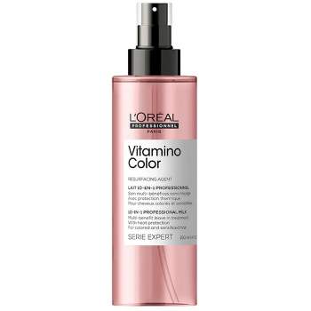 L'Oreal VITAMINO COLOR 10-in-1 Professional Milk, Multi-Benefit Leave-In Hair Treatment (6.4 oz) Loreal Resurfacing Agent Vitamin Conditioner Spray