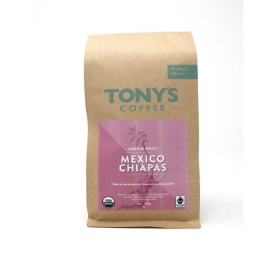 Tony's Coffee Mexico Chiapas Medium Dark Roast Whole Bean Coffee - 12oz