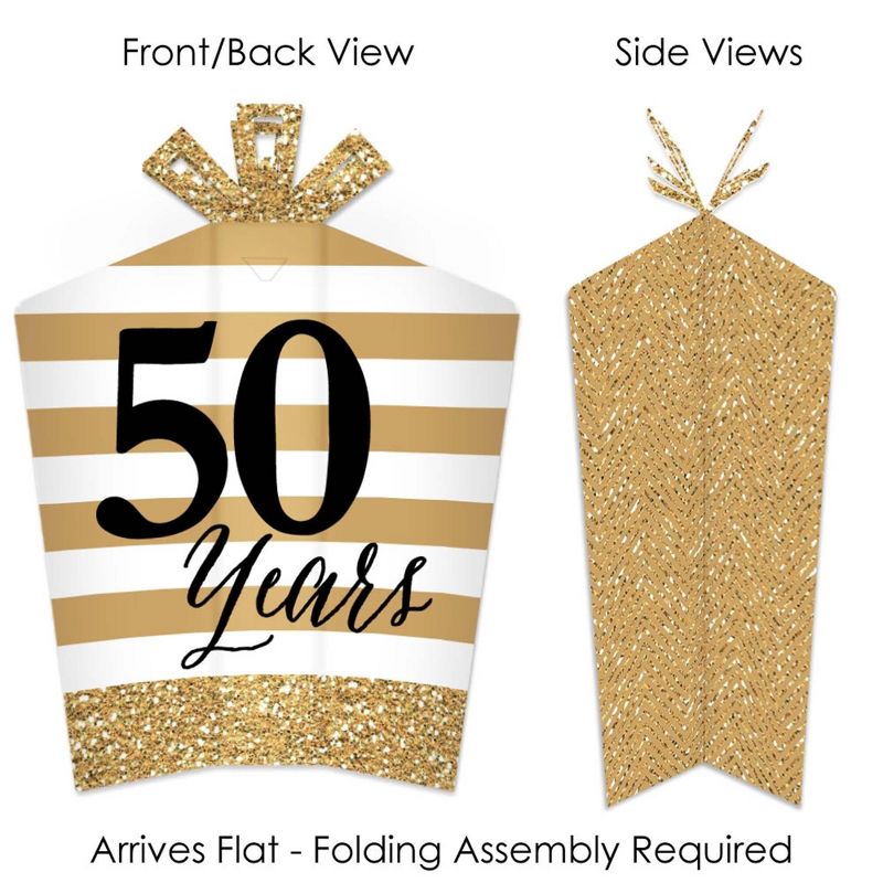 Big Dot of Happiness We Still Do - 50th Wedding Anniversary - Table Decorations - Anniversary Party Fold and Flare Centerpieces - 10 Count, 2 of 8