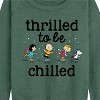 Women's - Peanuts - Snoopy Winter Fun Lightweight French Terry Wide Neck Long Sleeve Shirt - 2 of 4