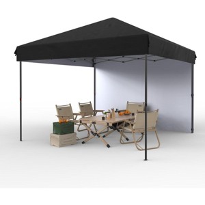 Pop Up Canopy Tent Heavy-Duty 210D Oxford Fabric Includes Roller Bag and 6 Sandbags, UV Protection for Beach and Party - 1 of 4