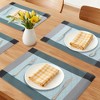 REGALWOVEN Placemats Set of 6 Plastic Placemats for Dining Table Decor Indoor Outdoor Washable Kitchen Table Mat - 2 of 4