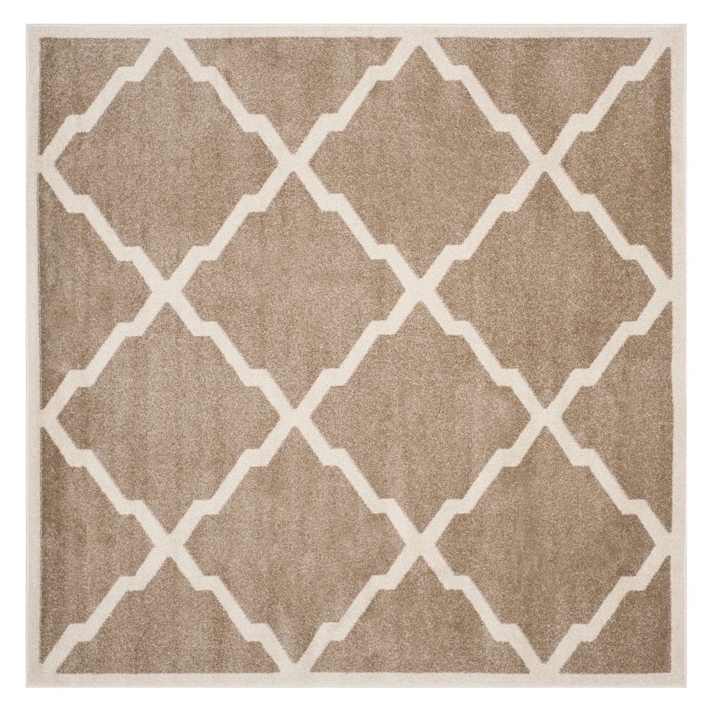 7'x7' Square Amherst Festival Outdoor Rug Wheat/Beige Square - Safavieh