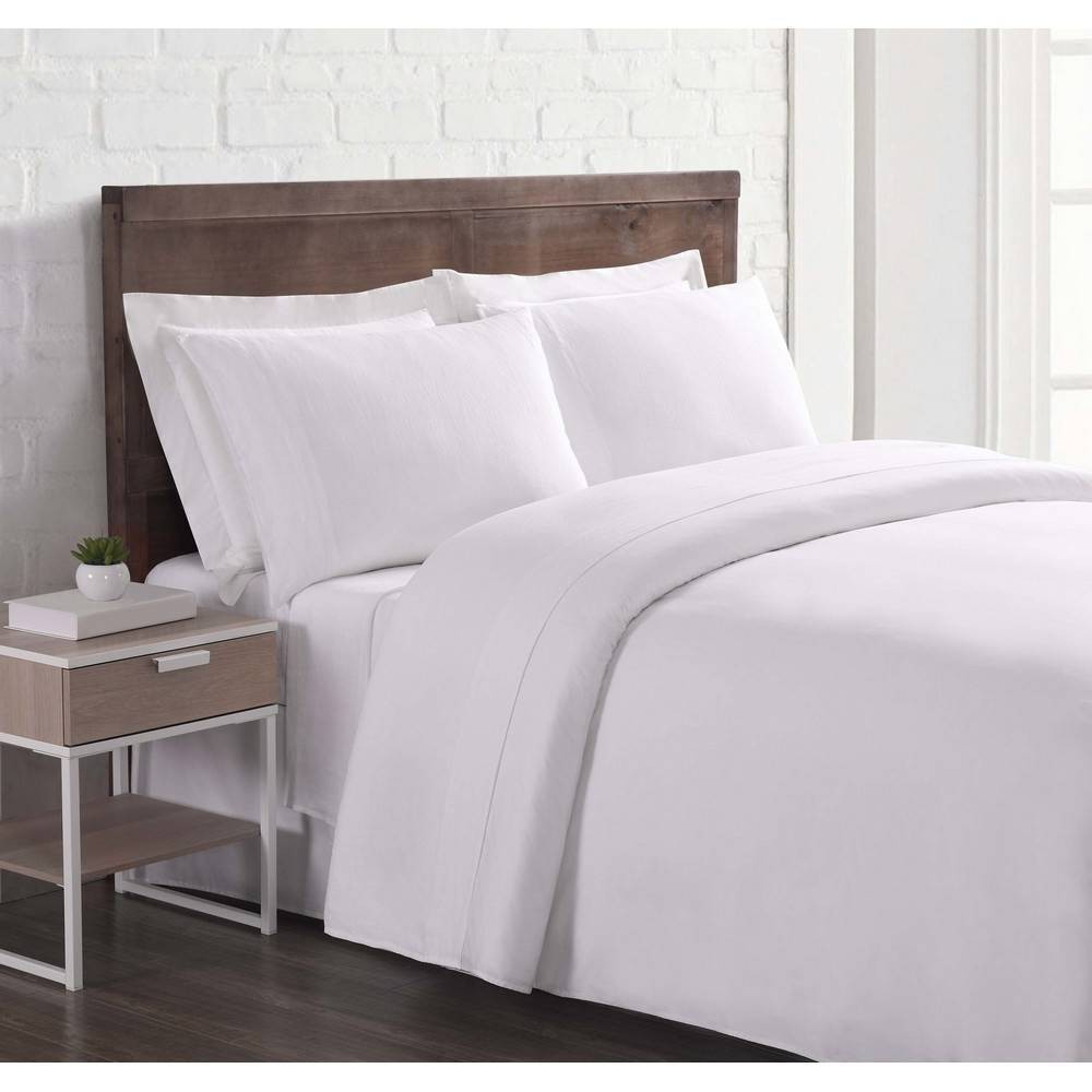 Photos - Bed Linen Brooklyn Loom King Linen Sheet Set White