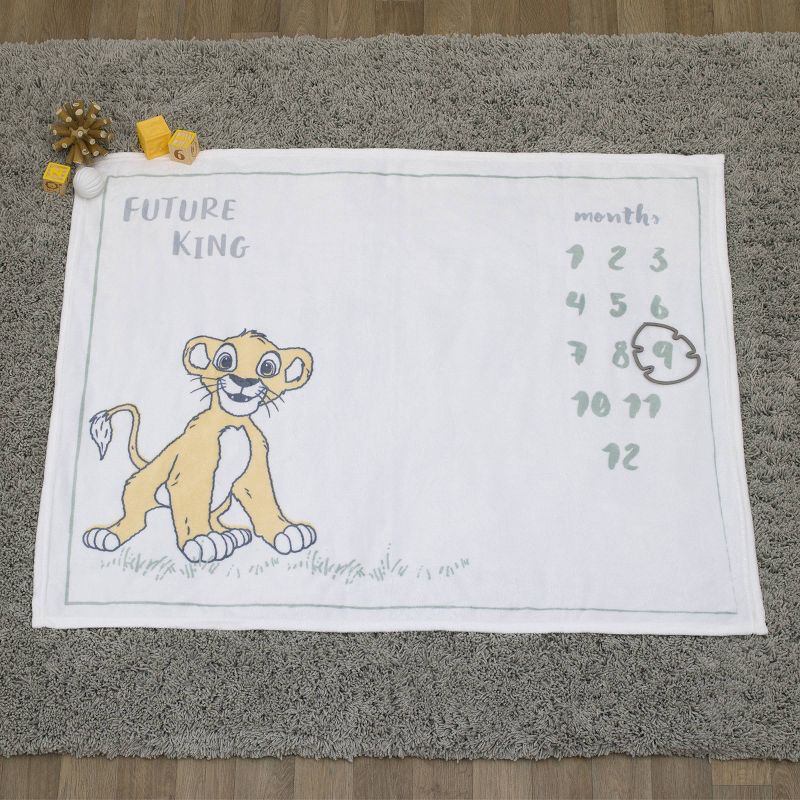 Disney Lion King Simba Super Soft Milestone Baby Blanket, 5 of 7