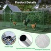 HANPURE 10x3FT Metal Chicken Coop Run Backyard Hen House Poultry Habitat Cage w/Cover - 4 of 4