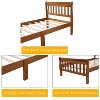 Twin Size Wood Platform Bed with Headboard, Footboard and Wooden Slat Support-ModernLuxe - 4 of 4