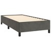 vidaXL Modern Twin Bed Frame in Dark Gray Velvet Finish - Sleek Design and Durable Construction - 4 of 4