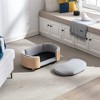 Ridstar Small Size Dog Bed Pet Sofa with Solid Wood Legs and Bent Wood Back-Light Gray - 4 of 4
