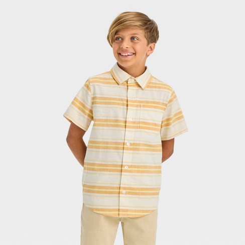 Boys yellow button store down