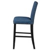New Classic Furniture, Furniture Crispin Solid Wood 29" Barstool - Marine Blue (Set of 2), Blue - 3 of 4