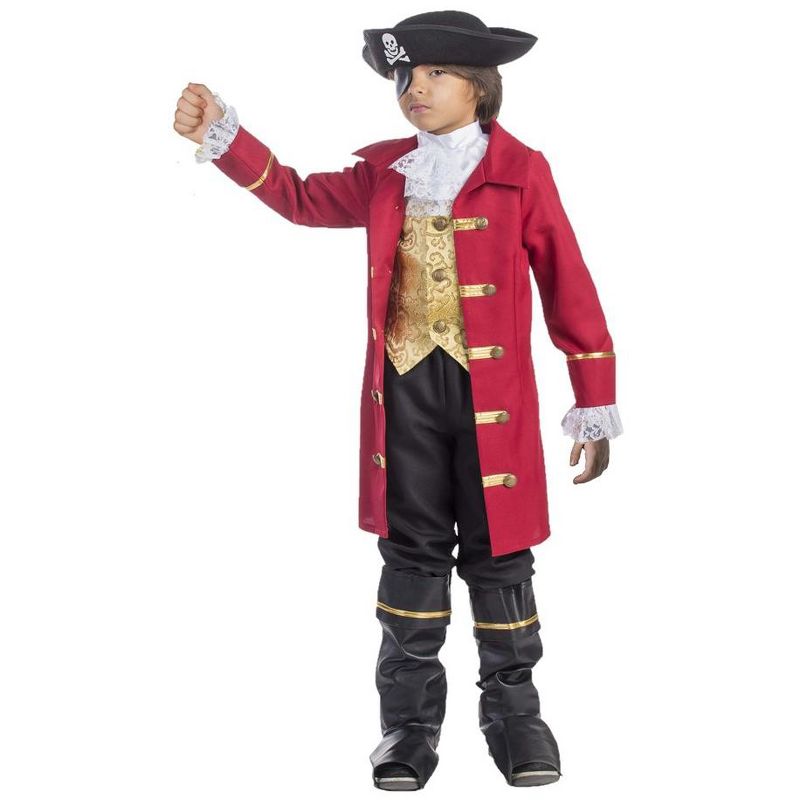 Dress Up America Pirate Costume for Kids - Captain Hook Dress Up, 1 of 2