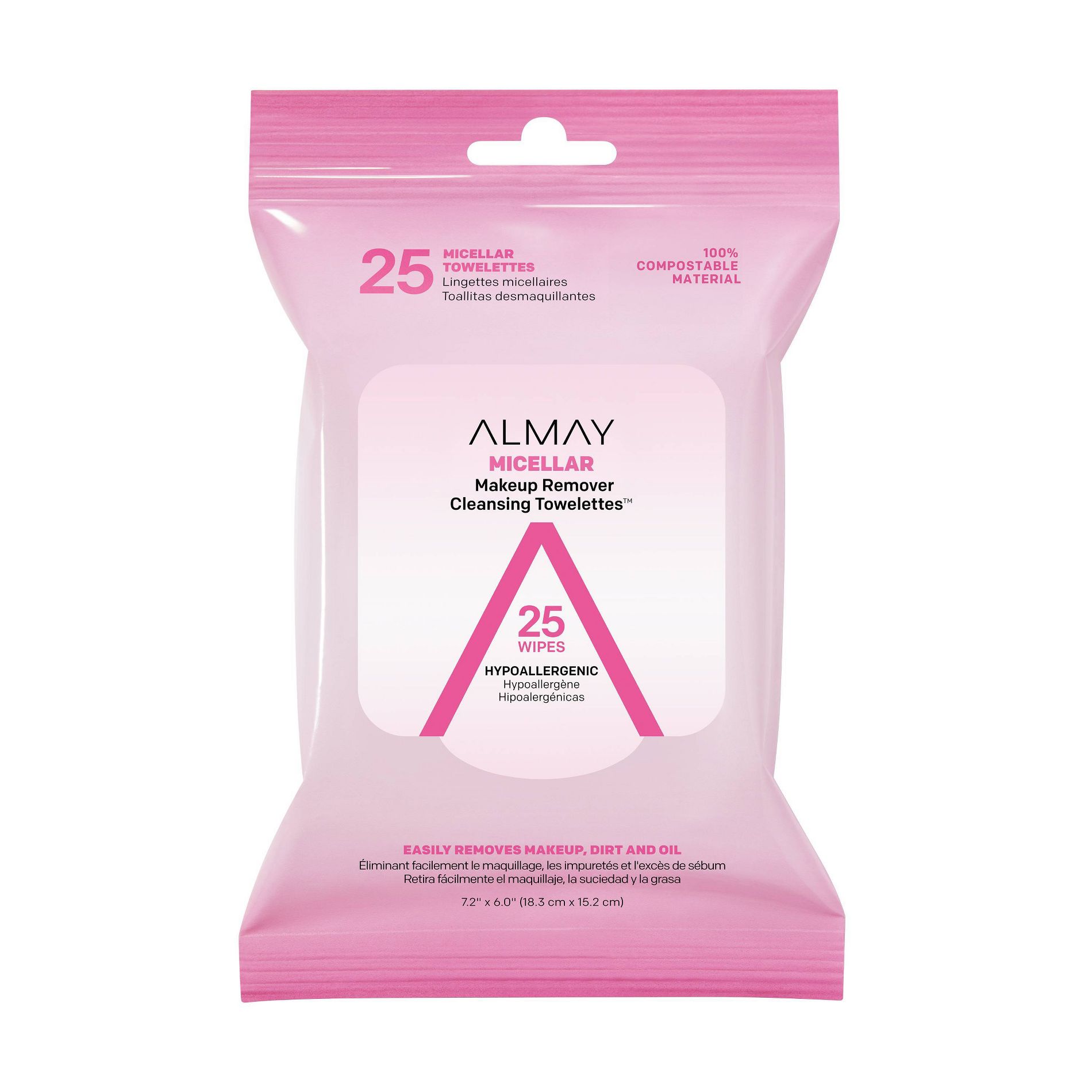 Almay Biodegradable Micellar Makeup Remover Cleansing Towelettes - 25ct