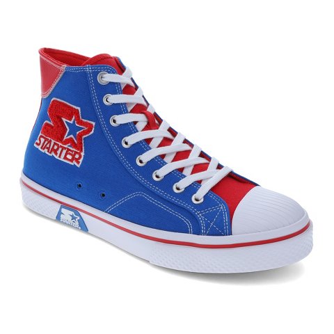 Мужские Starter Mens Tradition 71 Hi Canvas Hightop Casual Sneaker, Blue/Red, Size 8