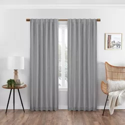 84"x50" Nora Solid Absolute Zero Blackout Curtain Panel Gray - Eclipse