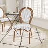 Emma & Oliver Colmar Indoor/Outdoor Stacking Thonet Bistro Style Chair with PE Rattan Seat and Metal Frame - 2 of 4