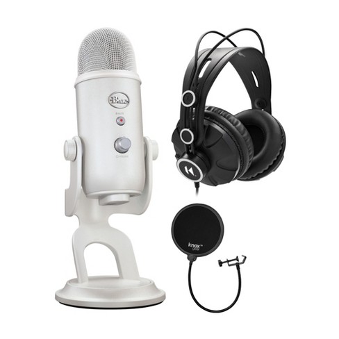 Blue Microphones Yeti Usb Microphone (white Mist) With Monitor Headphones  Bundle : Target