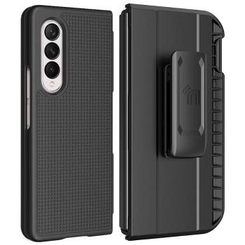 Nakedcellphone Slim Case and Holster Belt Clip with S Pen Holder for Samsung Galaxy Z Fold 3