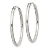 Black Bow Jewelry 2mm, Sterling Silver, Endless Hoop Earrings - 29mm (1 1/8 Inch) - 2 of 4