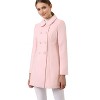 INSPIRE CHIC Women's Christmas Peter Pan Collar Double Breasted Long Trench Winter Pea Coat - 2 of 4