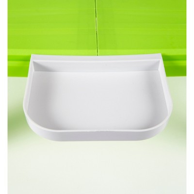 Green and White Foldable Plastic Camping Table with Cup Holders