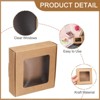 Unique Bargains Paper Party Favor Treats Candy Cookie Packaging with Clear Window Kraft Soap Boxes 16 Pcs - 3 of 4