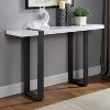 Druse Sofa Table with U-Shaped Legs White/Black - miBasics - 2 of 4