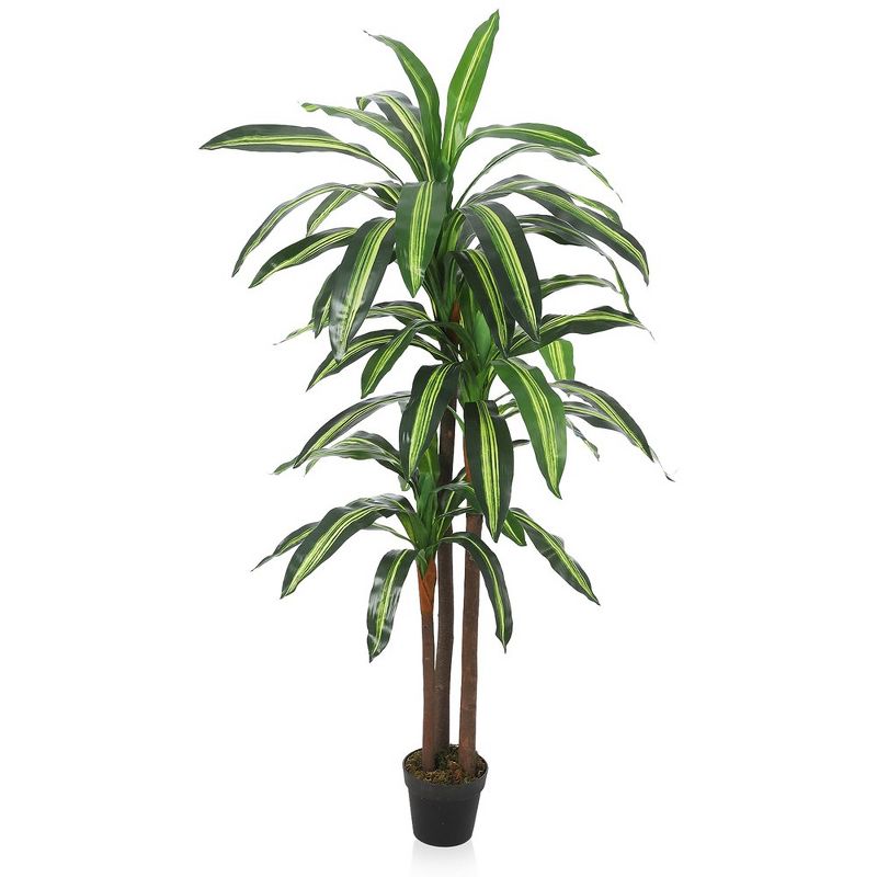 Dracaena Silk Plant, Artificial Tree for Indoor Office Home Living Room, 1 of 7