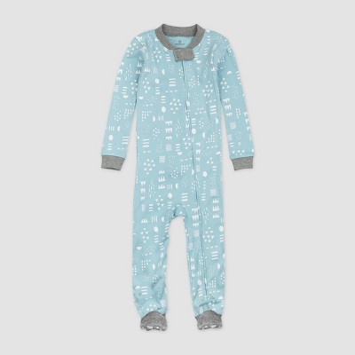 Honest Baby Play Organic Cotton Footed Pajama - Blue 12M