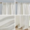 Vynxaria 52"Wx84"L Linen Blend Light Filtering Curtain Panel Pair,White(2 Pcs Window Panels) - 3 of 4