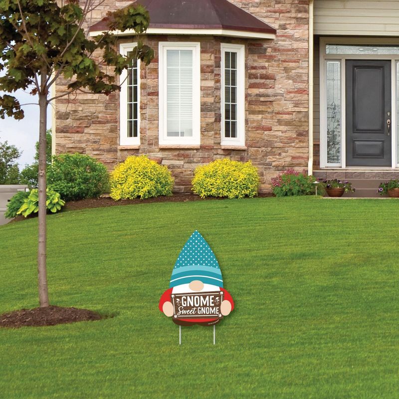 Big Dot of Happiness Garden Gnomes - Outdoor Lawn Sign - Forest Gnome Party Yard Sign - 1 Piece, 3 of 8