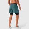 Anna-Kaci Active Men's 2-in-1 Training Shorts with Inner Compression Layer and Elastic Waistband - 4 of 4