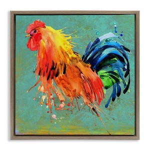 Stupell Industries Urban Abstract Rooster Splash, 18" x 18" - 1 of 4