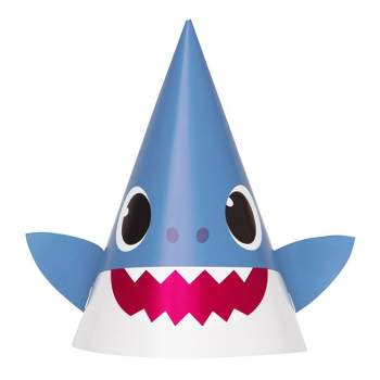 Birthday Express Baby Shark Baby Shark Party Hats - 8 Pack