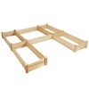 Costway Raised Garden Bed Wooden Garden Box Planter Container U-Shaped Bed 92.5x95x11in - 4 of 4