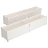 vidaXL 2-Piece Garden Raised Beds in White, Solid Pinewood Constructed, Ideal for Outdoors, Spacious Flower Boxes, Easy Assembly Required - 2 of 4