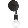 Livex Lighting Lansdale 1 - Light Vanity in  Black/Brushed Nickel - 3 of 4
