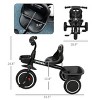 INFURNIC Baby Walkers Adjustable Tricycle for Toddlers with Storage Baskets Safety Features for 2 to 5 Years, Black, 31.5"*19"*24.8" - 4 of 4