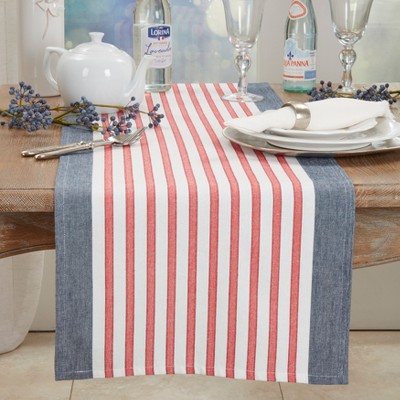 Red White and Blue Cotton Patriotic Table Runner